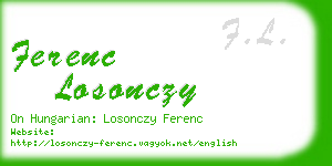 ferenc losonczy business card